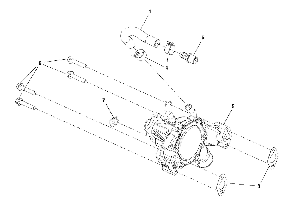 Engine Service Parts - Water Pump Diagram and Parts List for 076138-00  Briggs and Stratton Generator